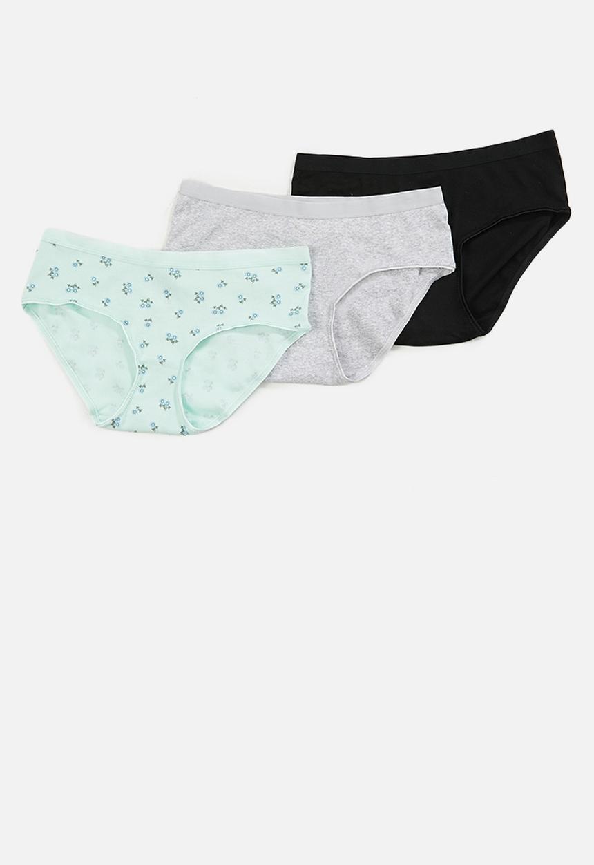 Cotton On - Cotton rib boyleg brief 3pack - multi