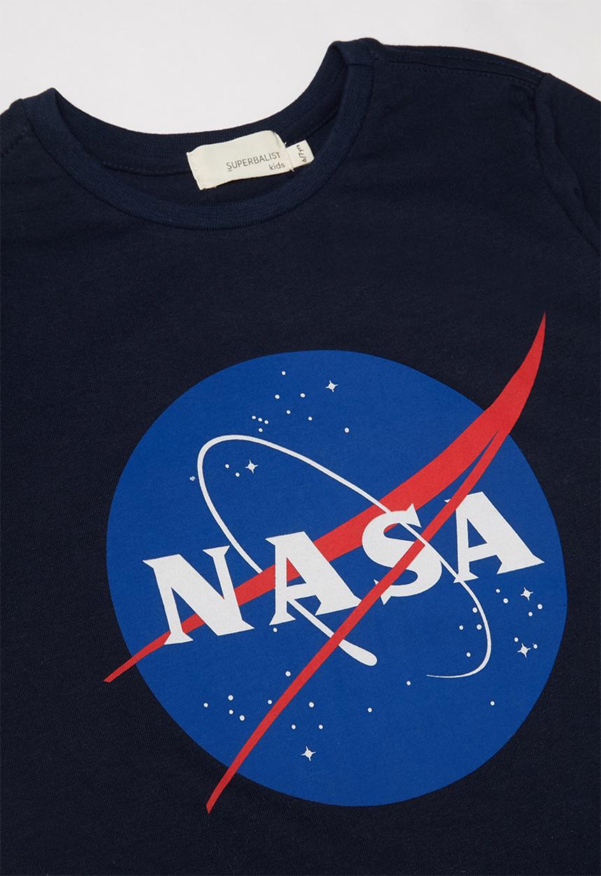 Superbalist Kids - Nasa printed logo tee - navy