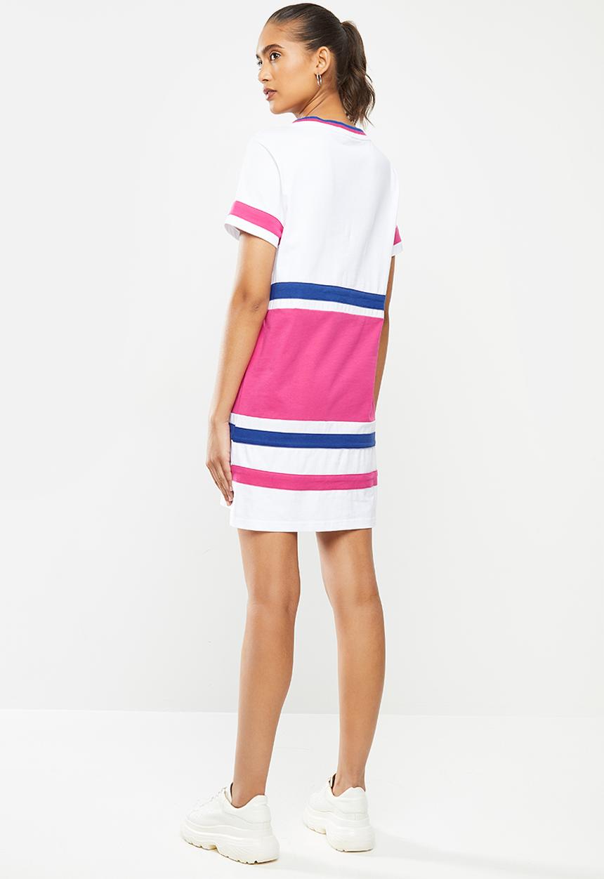 FILA - Stella T-shirt dress - white & pink 