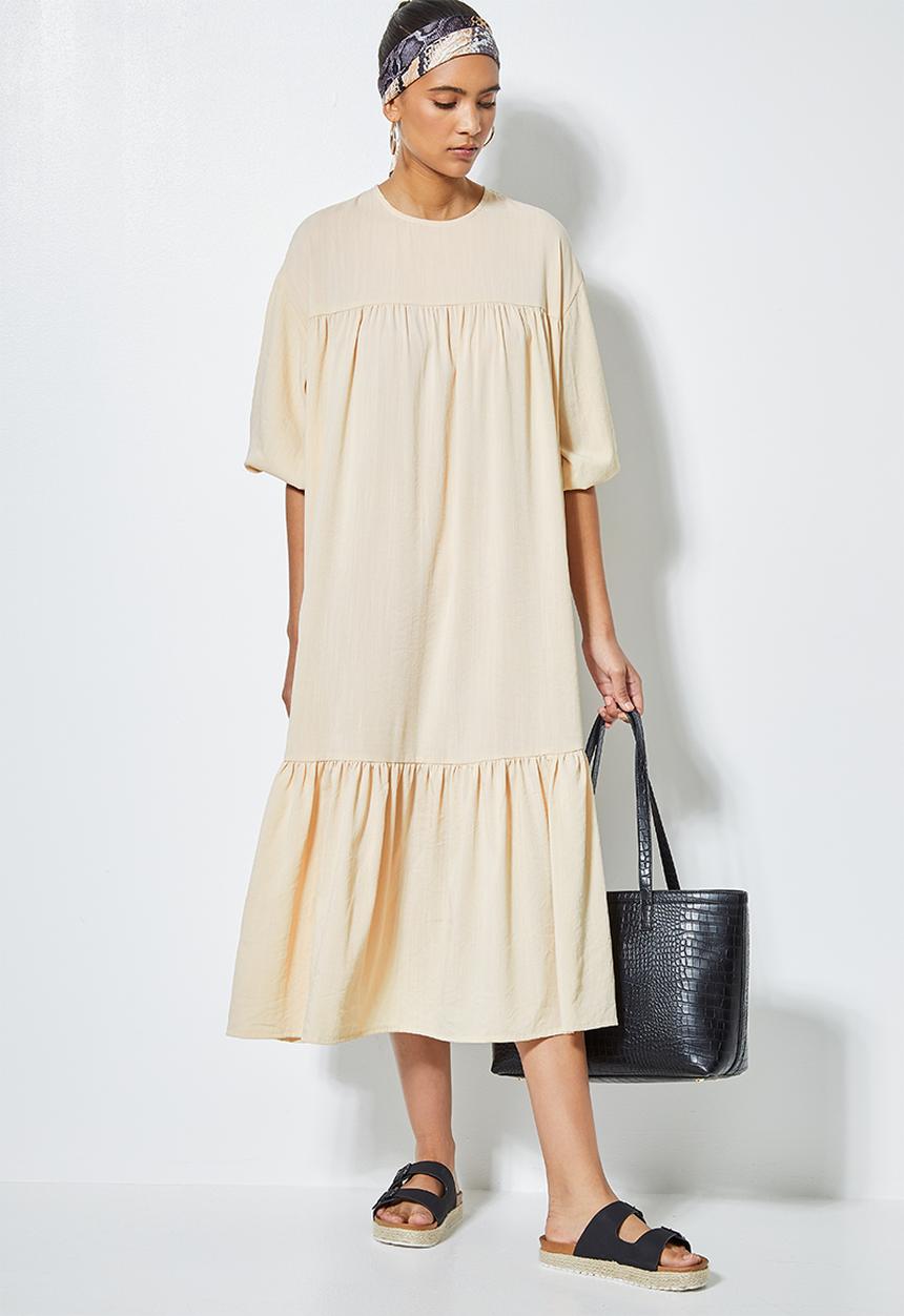 Superbalist - Empire cutline textured maxi dress - cement