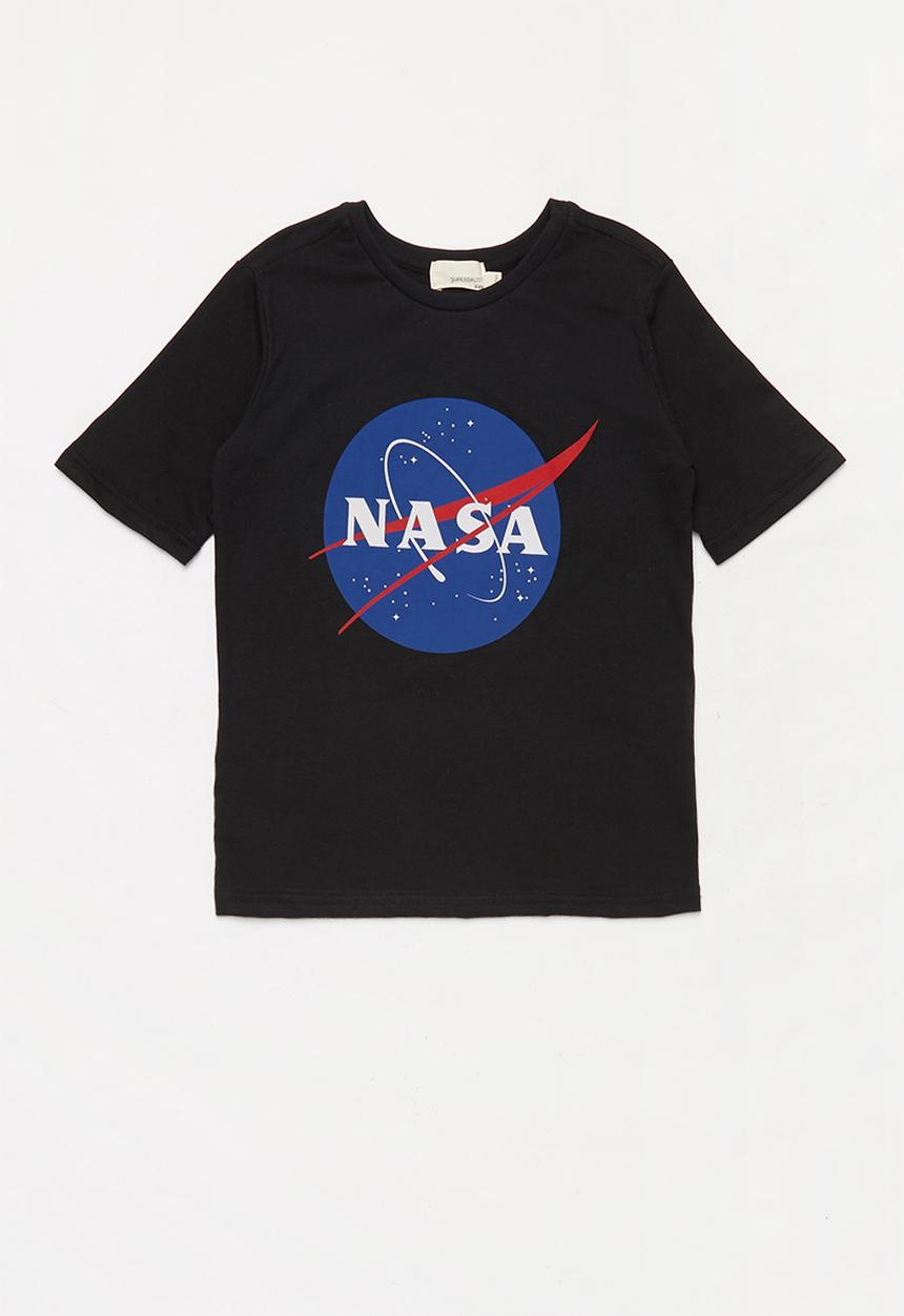 Superbalist Kids - Nasa printed logo tee - black