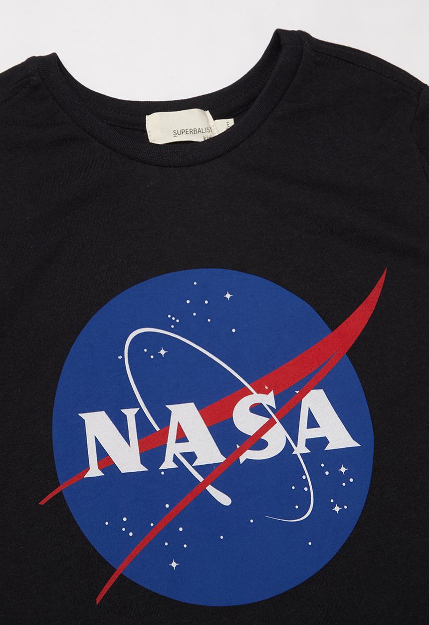 Superbalist Kids - Nasa printed logo tee - black