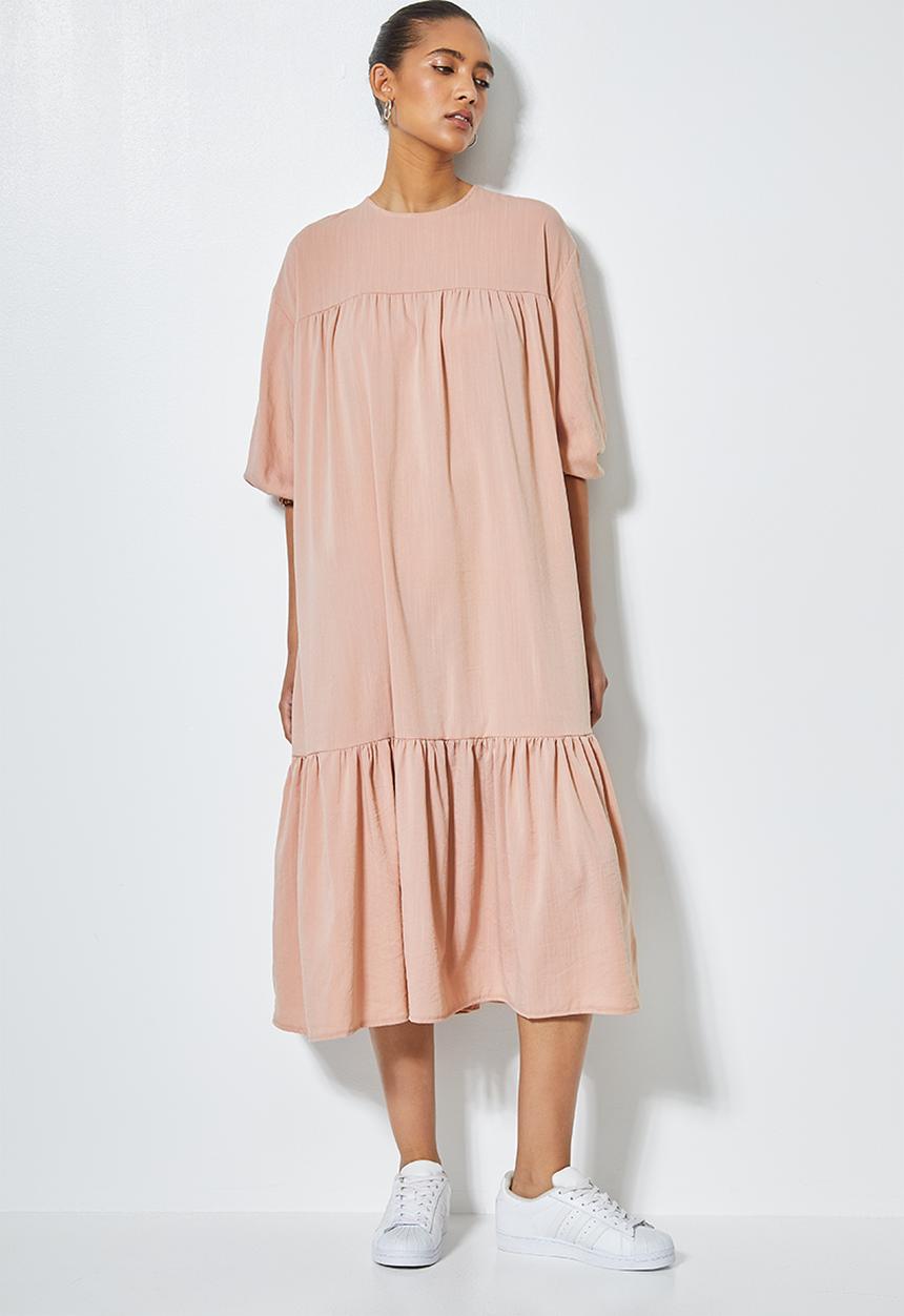 Superbalist - Empire cutline textured maxi dress - dusty pink