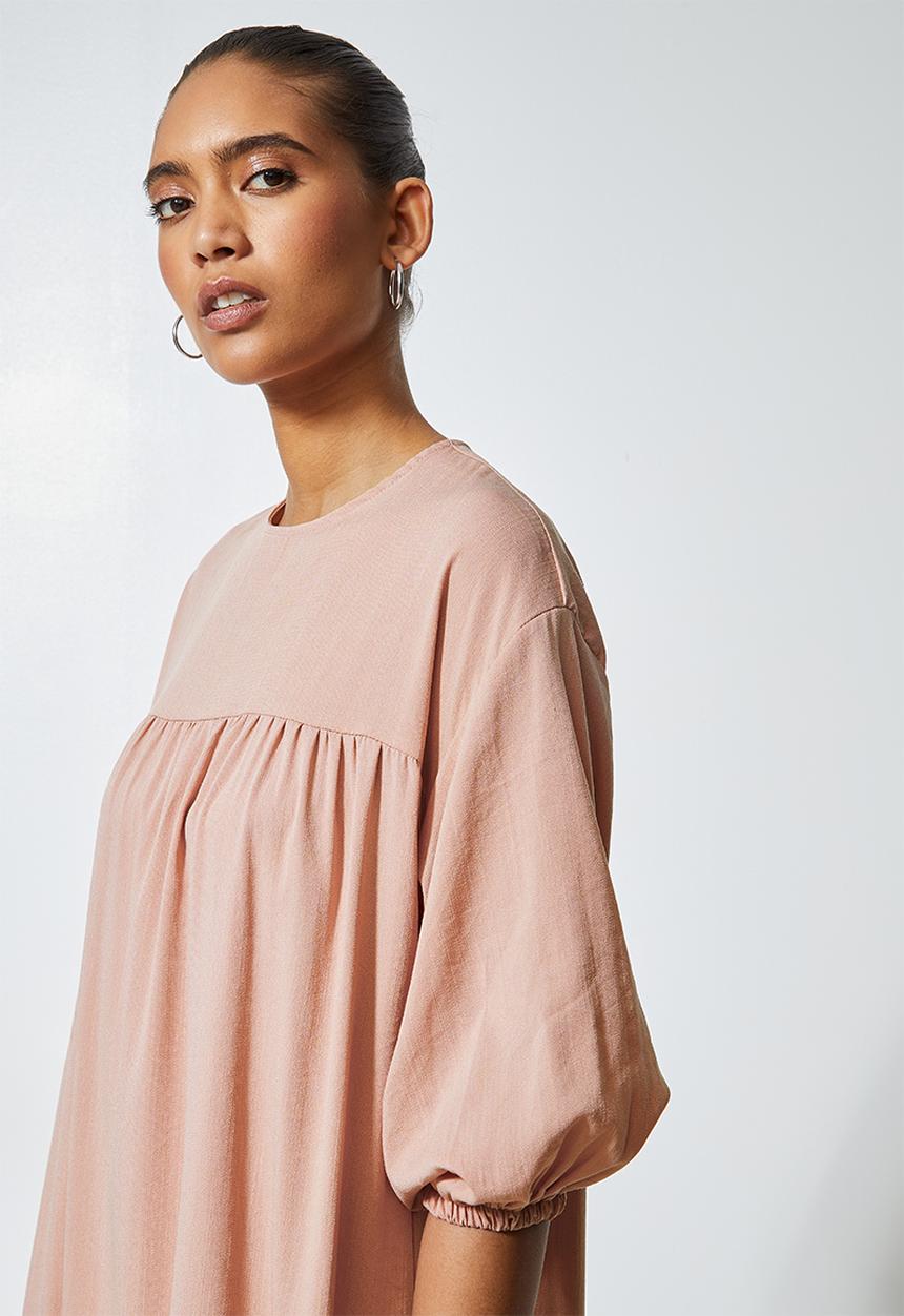 Superbalist - Empire cutline textured maxi dress - dusty pink