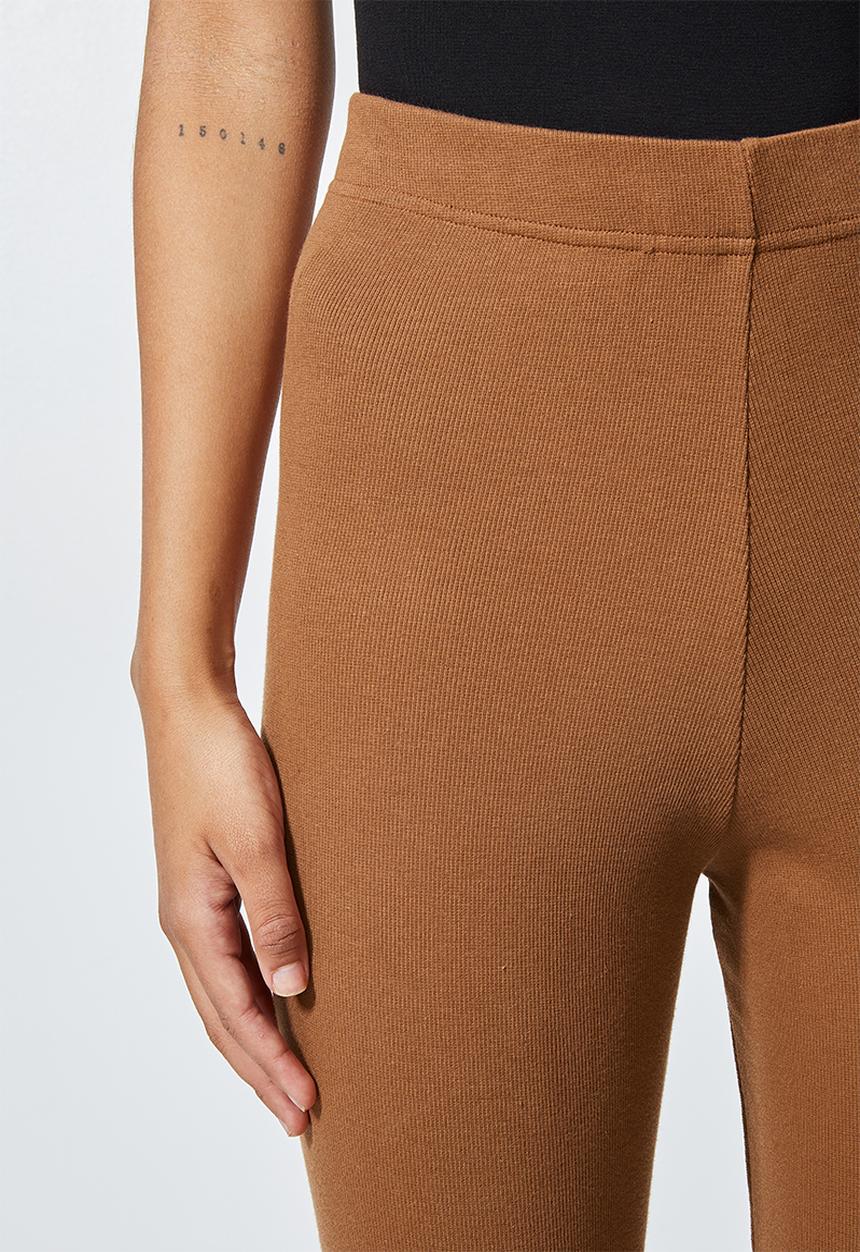 Superbalist - 7/8 rib leggings - tobacco