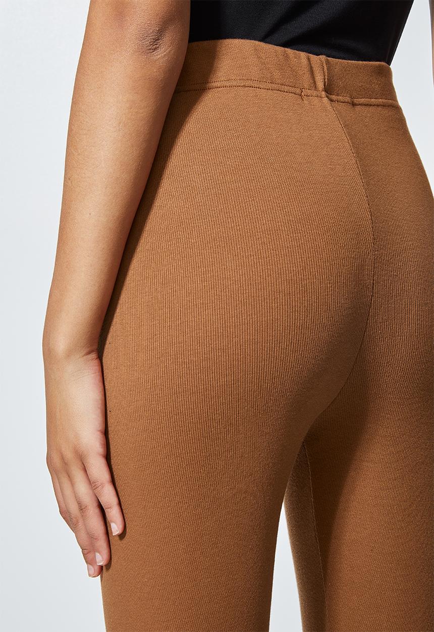Superbalist - 7/8 rib leggings - tobacco