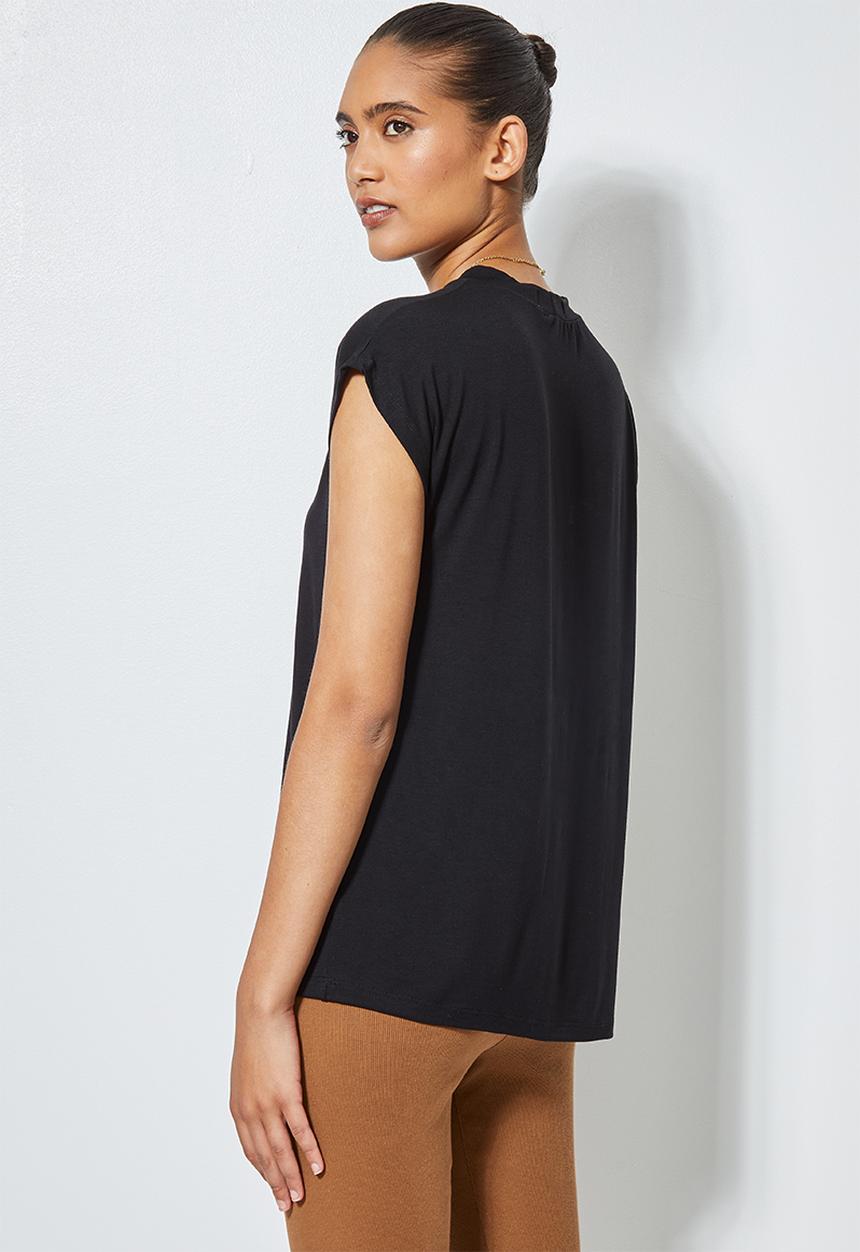 Superbalist - Cap sleeve T-shirt  - black