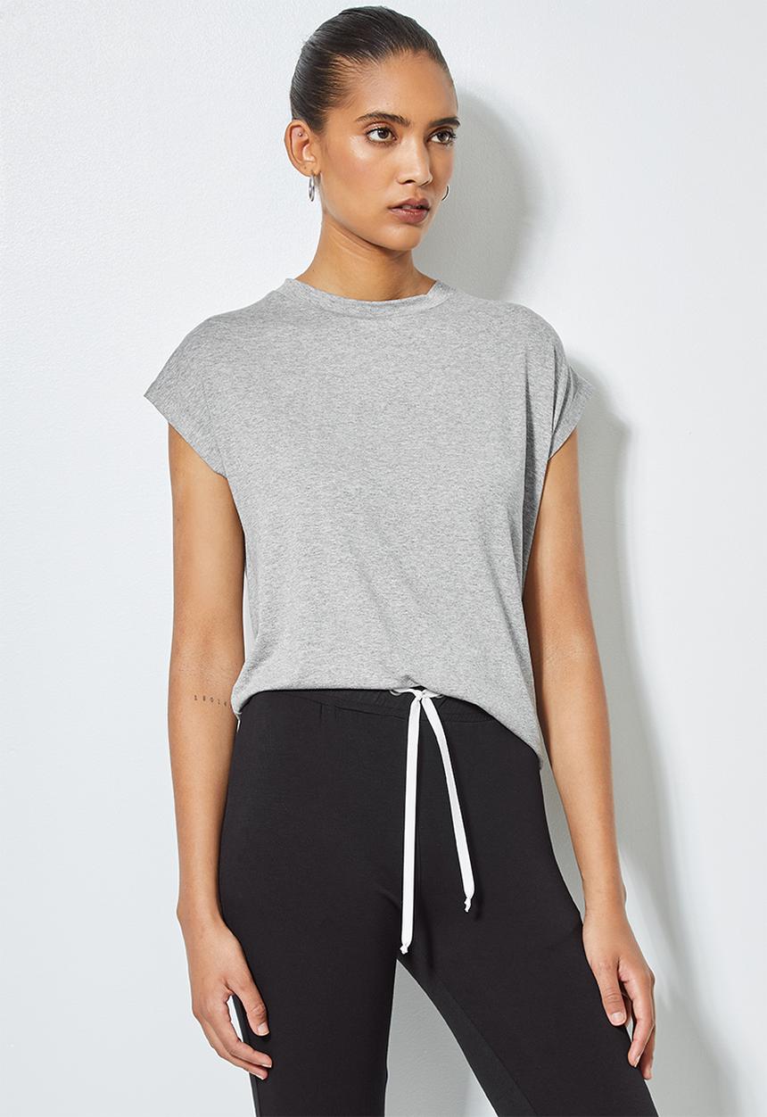 Superbalist - Cap sleeve T-shirt - light grey melange