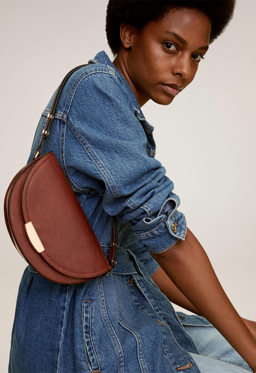 MANGO - Bag mch banana - brown