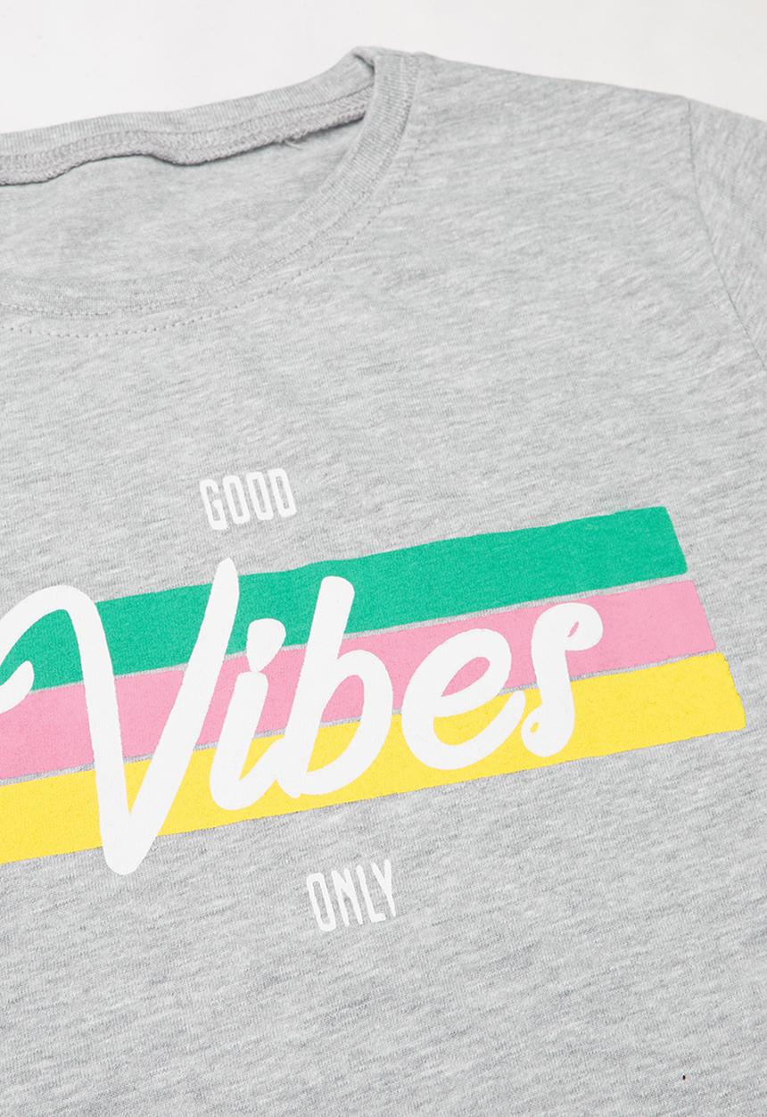 Rebel Republic - Printed short sleeve tee - grey