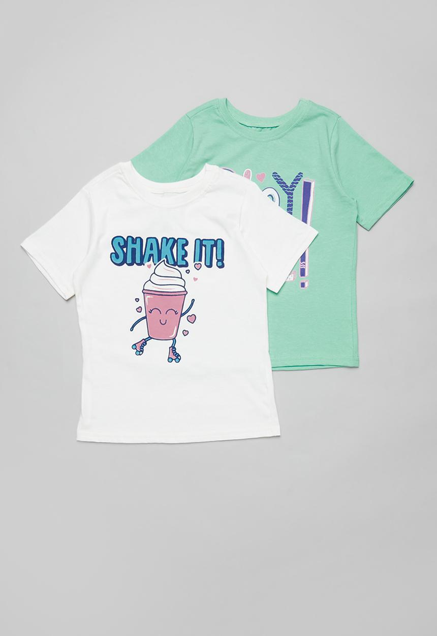 Pop Candy - Girls 2 pack tee - multi