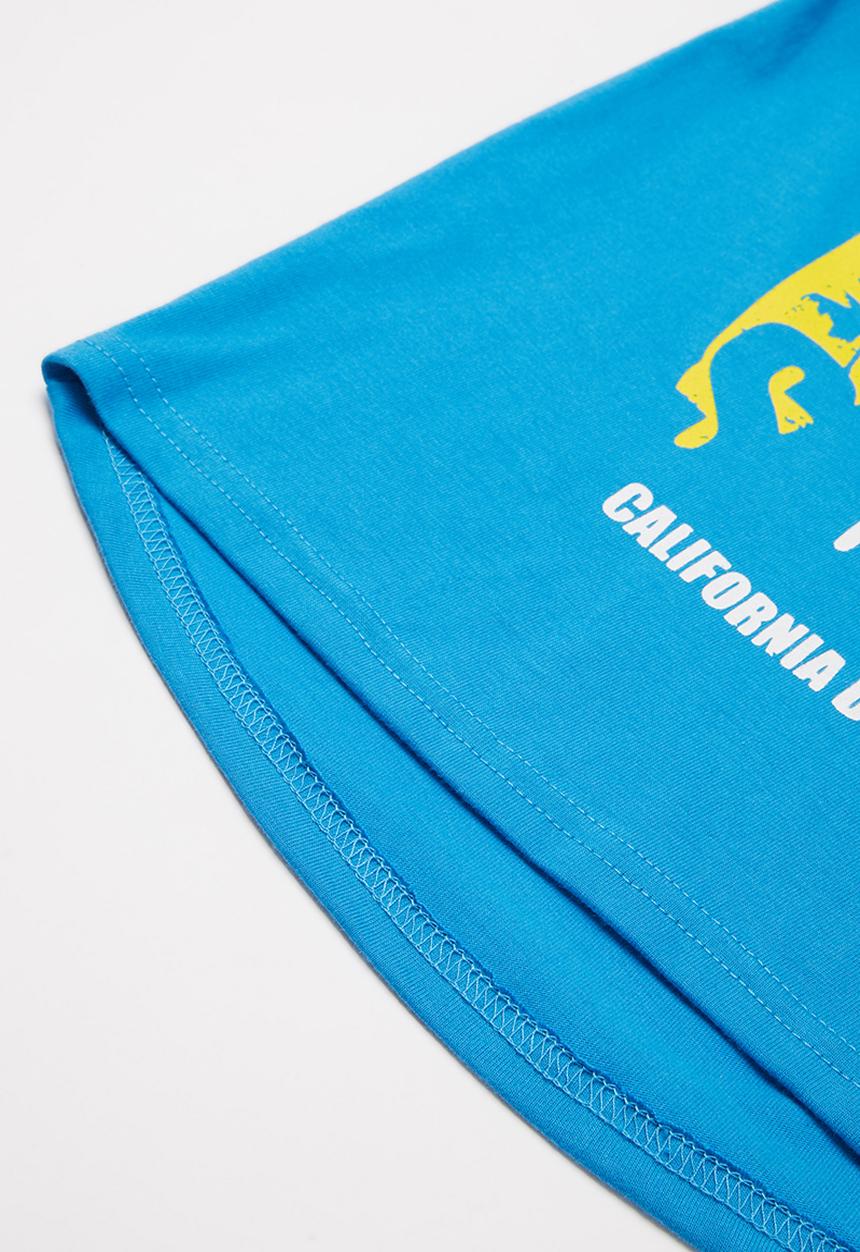 Pop Candy - Curved hem surf tee - blue