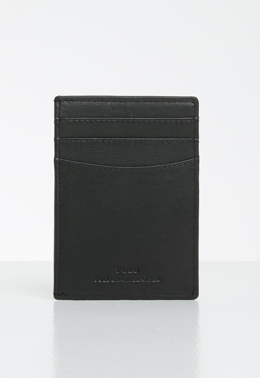 POLO - Nappa credit card wallet - black
