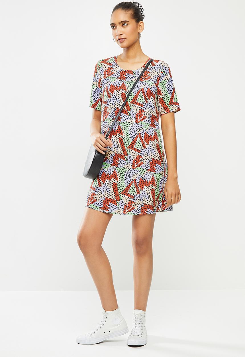 Glamorous - Geo print T-shirt dress - multi
