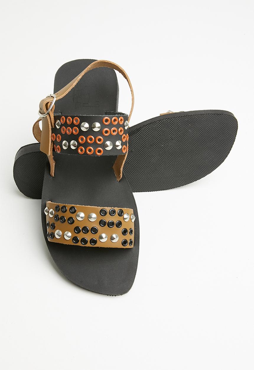 iFELE - Sibongile leather sandal - tan/black