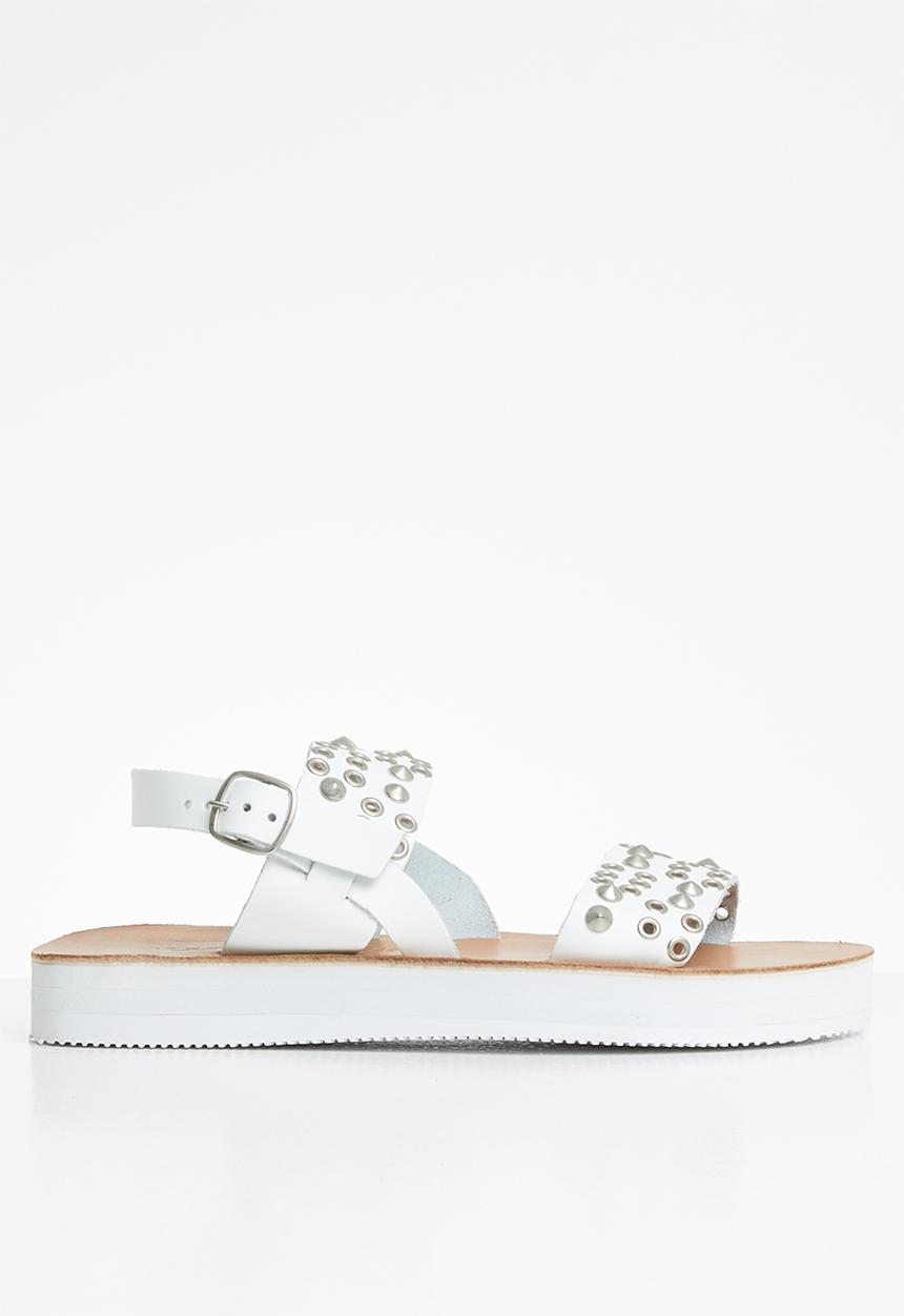 iFELE - Sibongile platform leather sandal - white