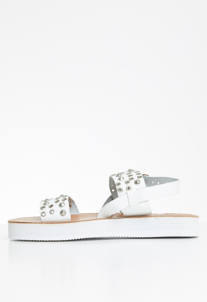 iFELE - Sibongile platform leather sandal - white