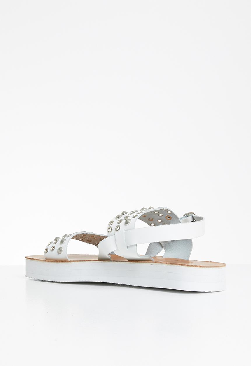 iFELE - Sibongile platform leather sandal - white