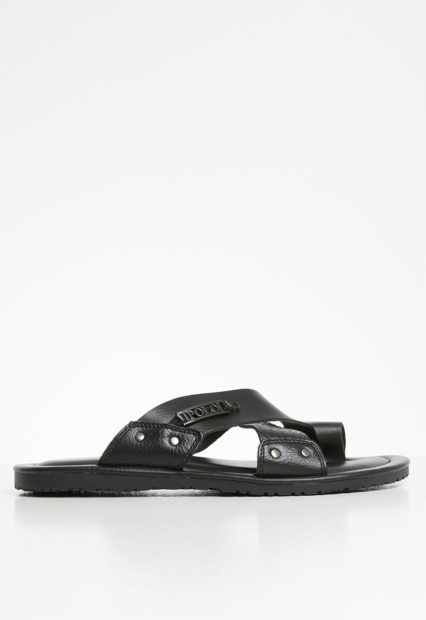 POLO - Lucas cross over sandal - black