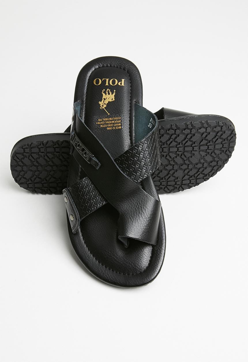 POLO - Lucas cross over sandal - black