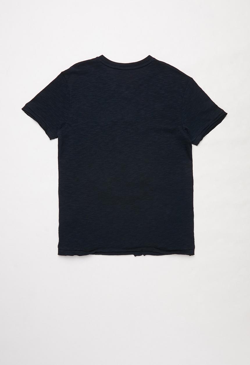 POLO - Sebastian printed v-neck tee - navy