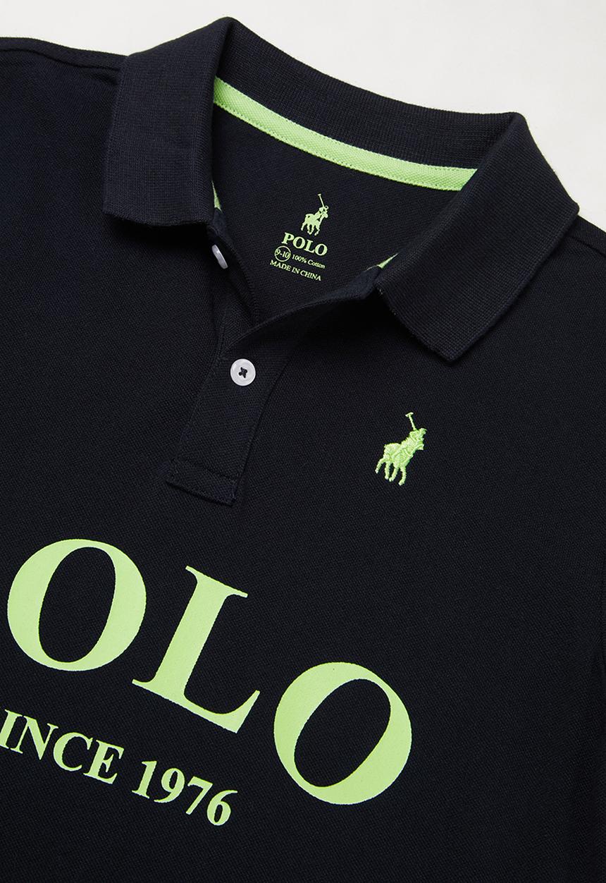 POLO - Boys Justin printed golfer - navy
