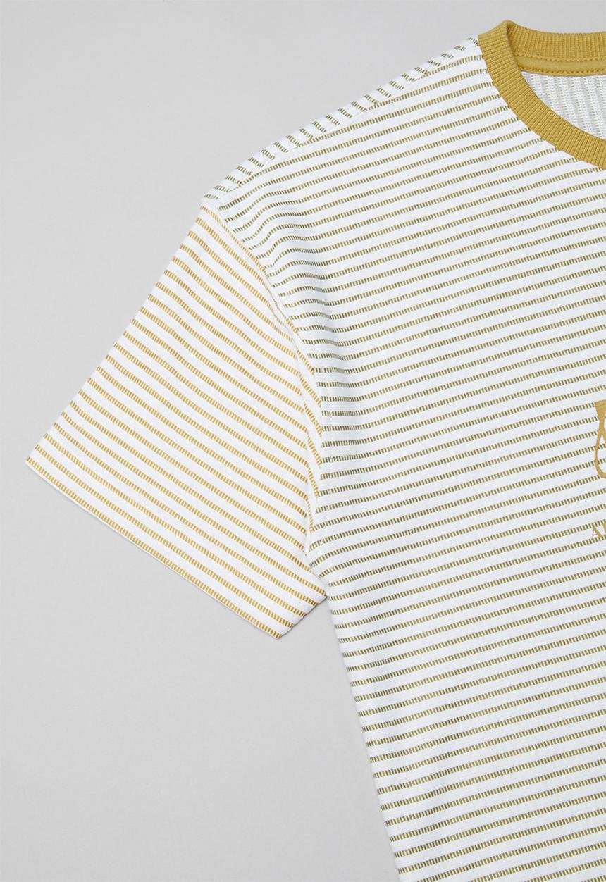 POLO - Boys logan striped printed tee - stone