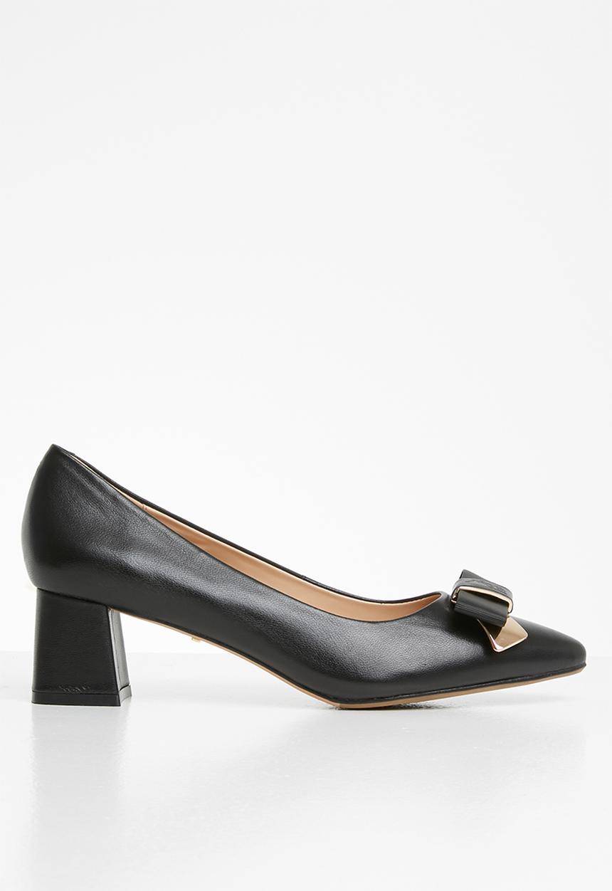 POLO - Scarlett block heel court - black
