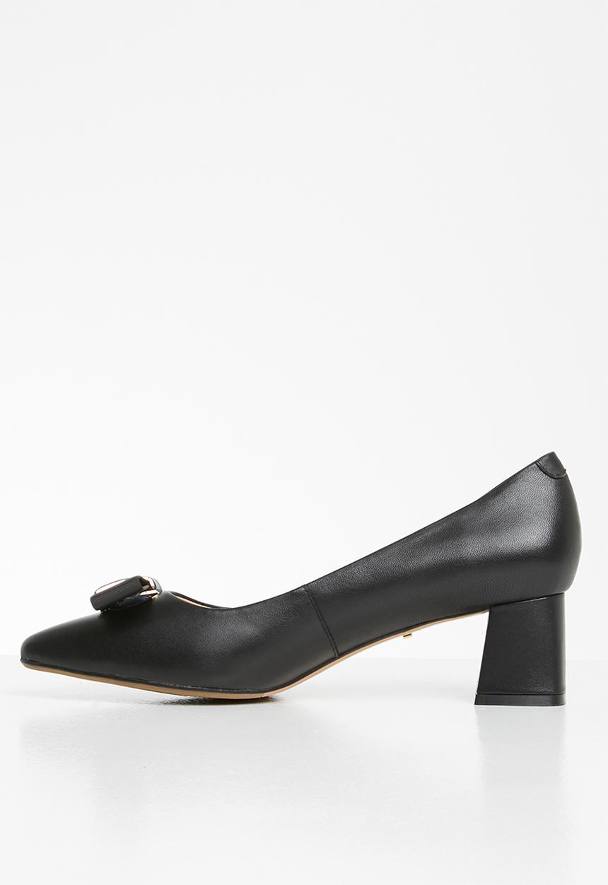 POLO - Scarlett block heel court - black