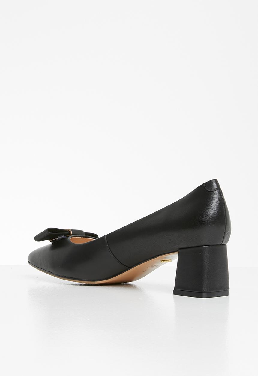 POLO - Scarlett block heel court - black