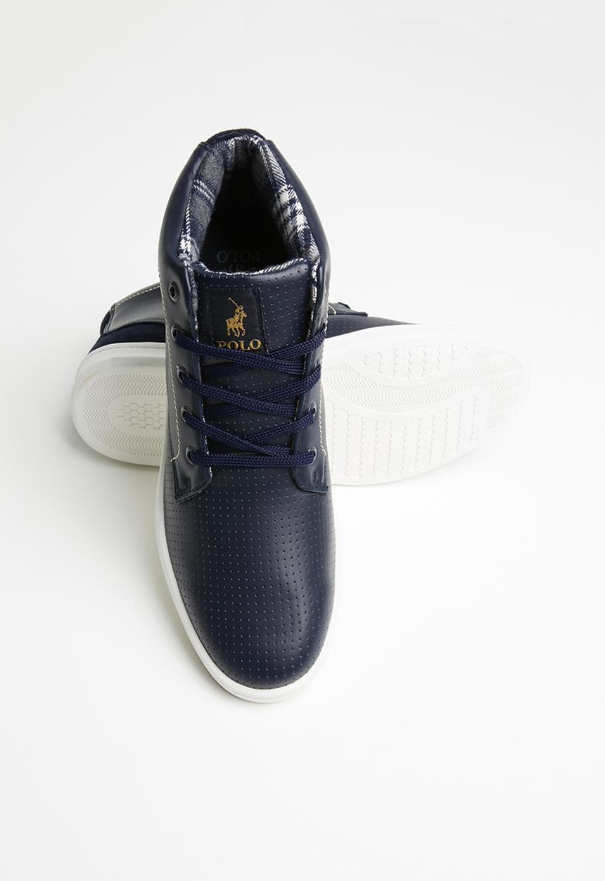 POLO - Leather casual boot - navy