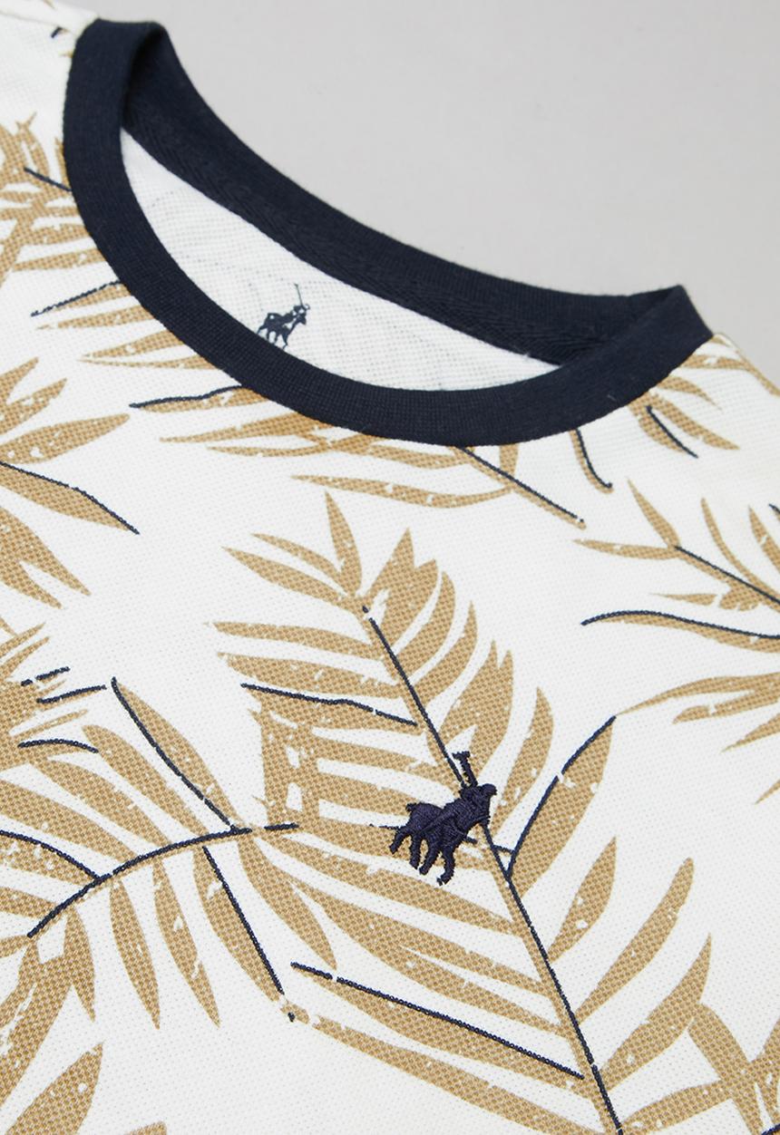 POLO - Boys tyler printed short sleeve tee - stone