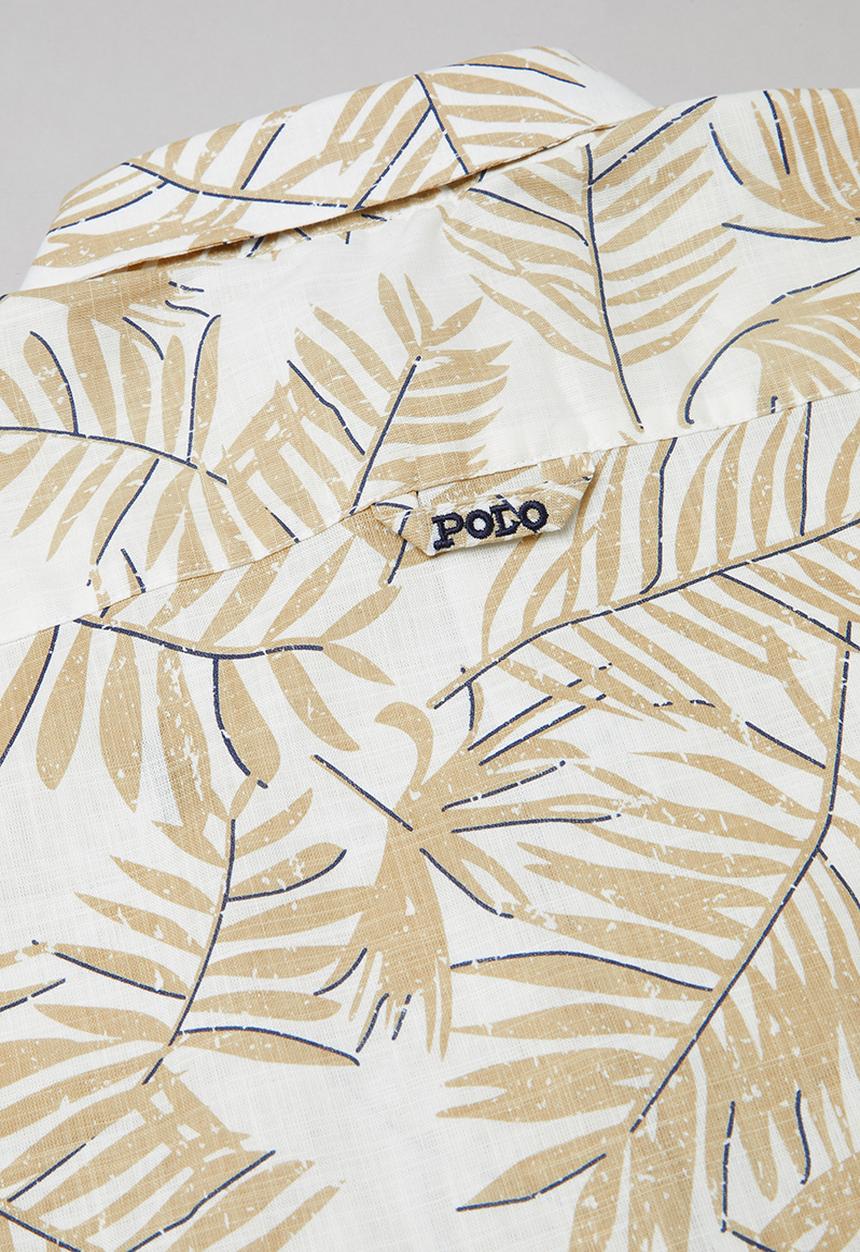 POLO - Boys anthony printed short sleeve shirt - stone