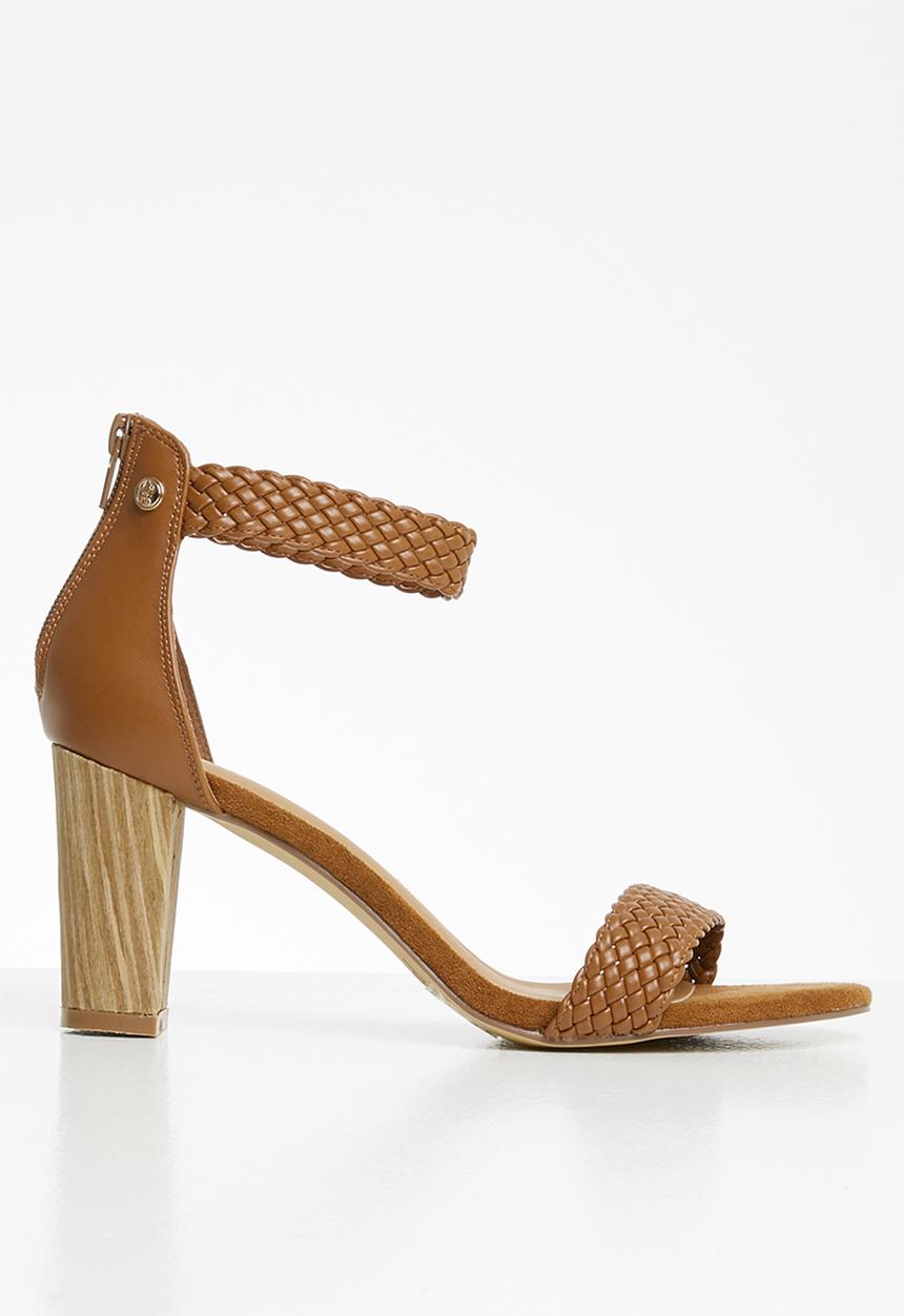 POLO - Kira woven high heel sandal - tan