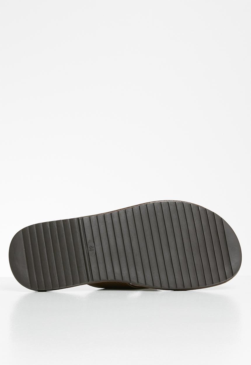 POLO - Alex leather thong sandal - brown