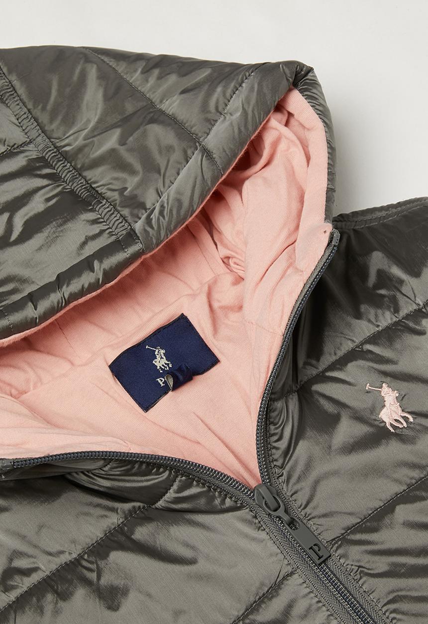 POLO - Girls Gianna long sleeve puffer jacket - grey 