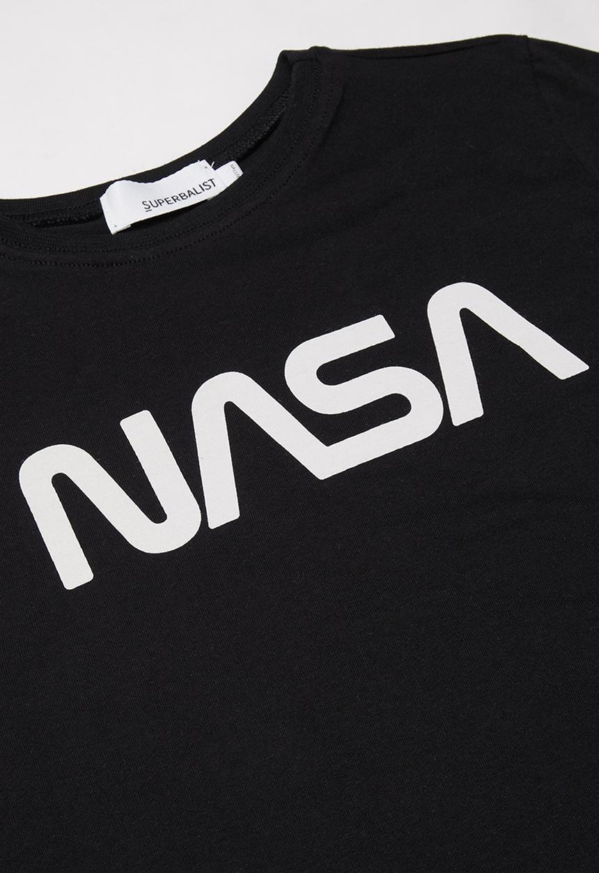 Superbalist - Nasa shorts & tee pj set - black & grey