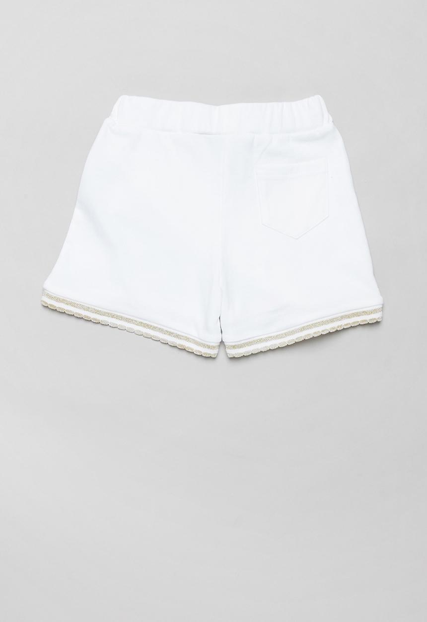 POLO - Girls addison scalloped wrap short - white