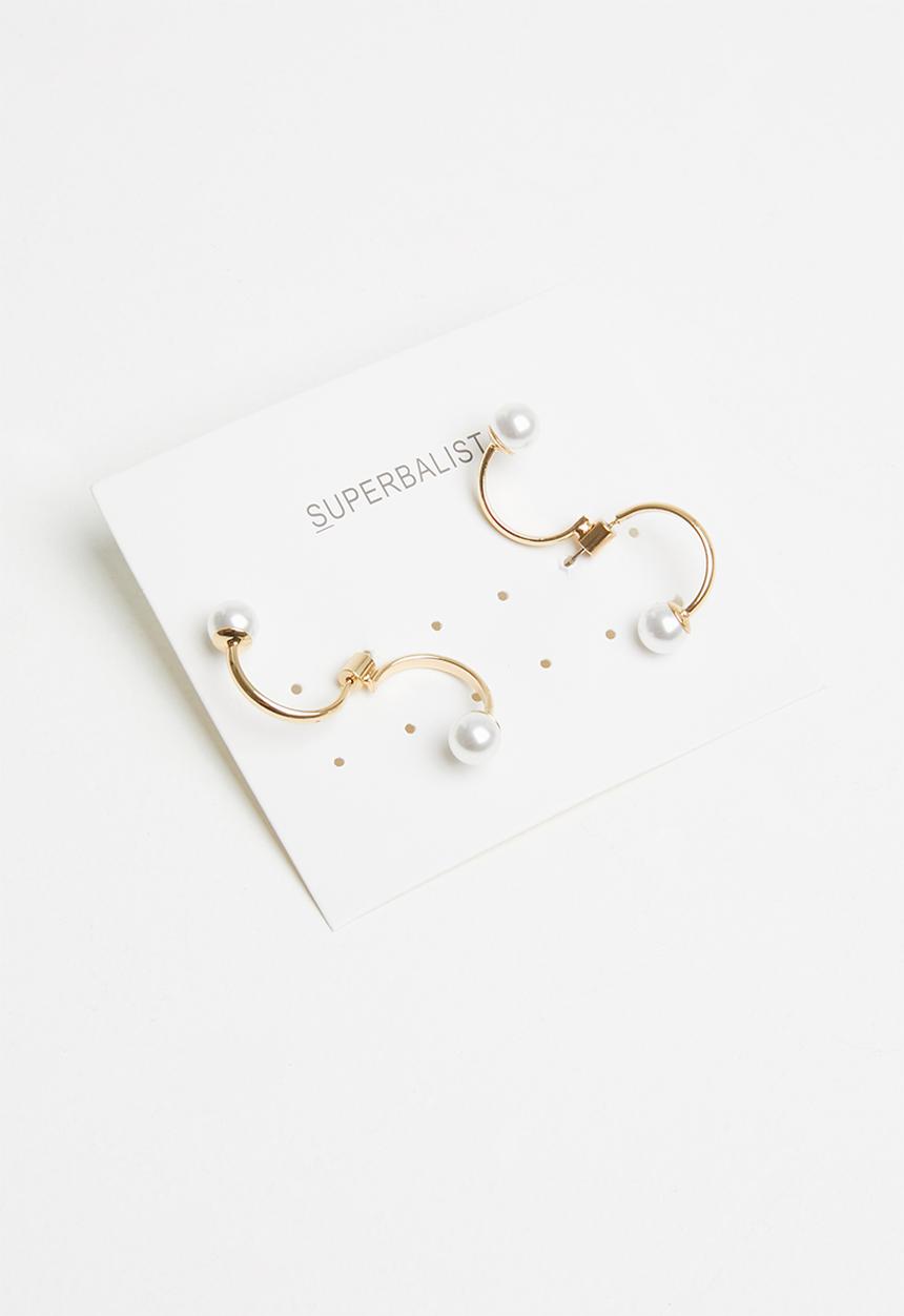 Superbalist - Quinn faux pearl earrings - gold