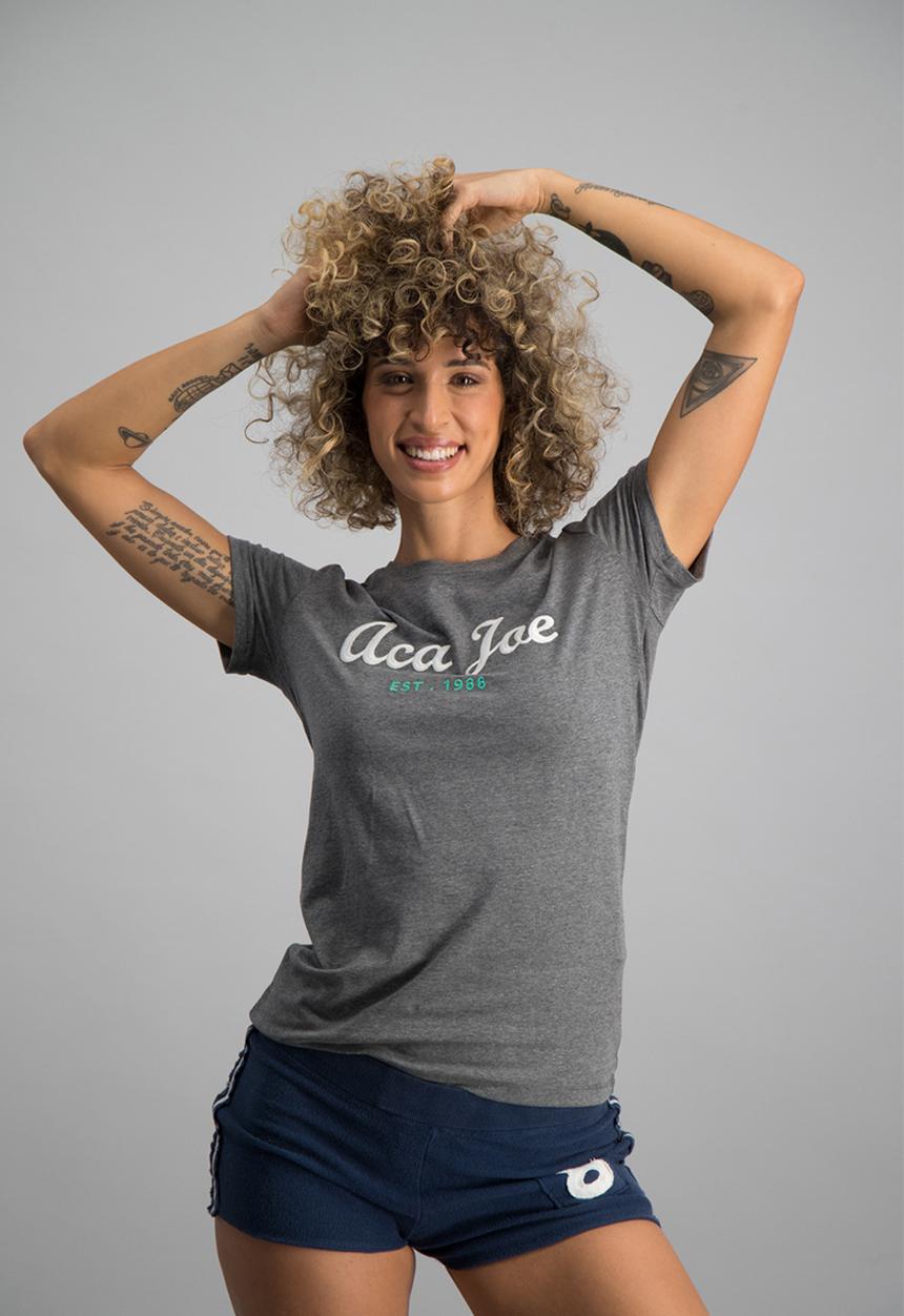 Aca Joe - Joe embroidery short sleeve t-shirt - grey