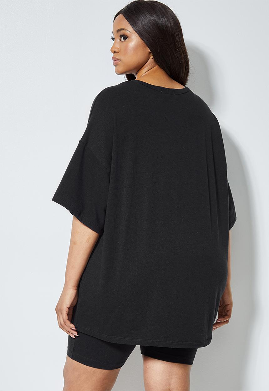 Superbalist - Cotton boxy tee - black