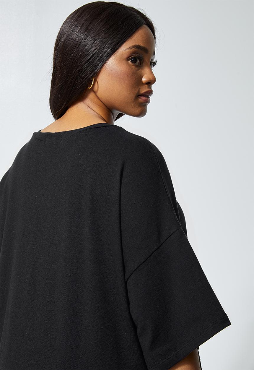 Superbalist - Cotton boxy tee - black