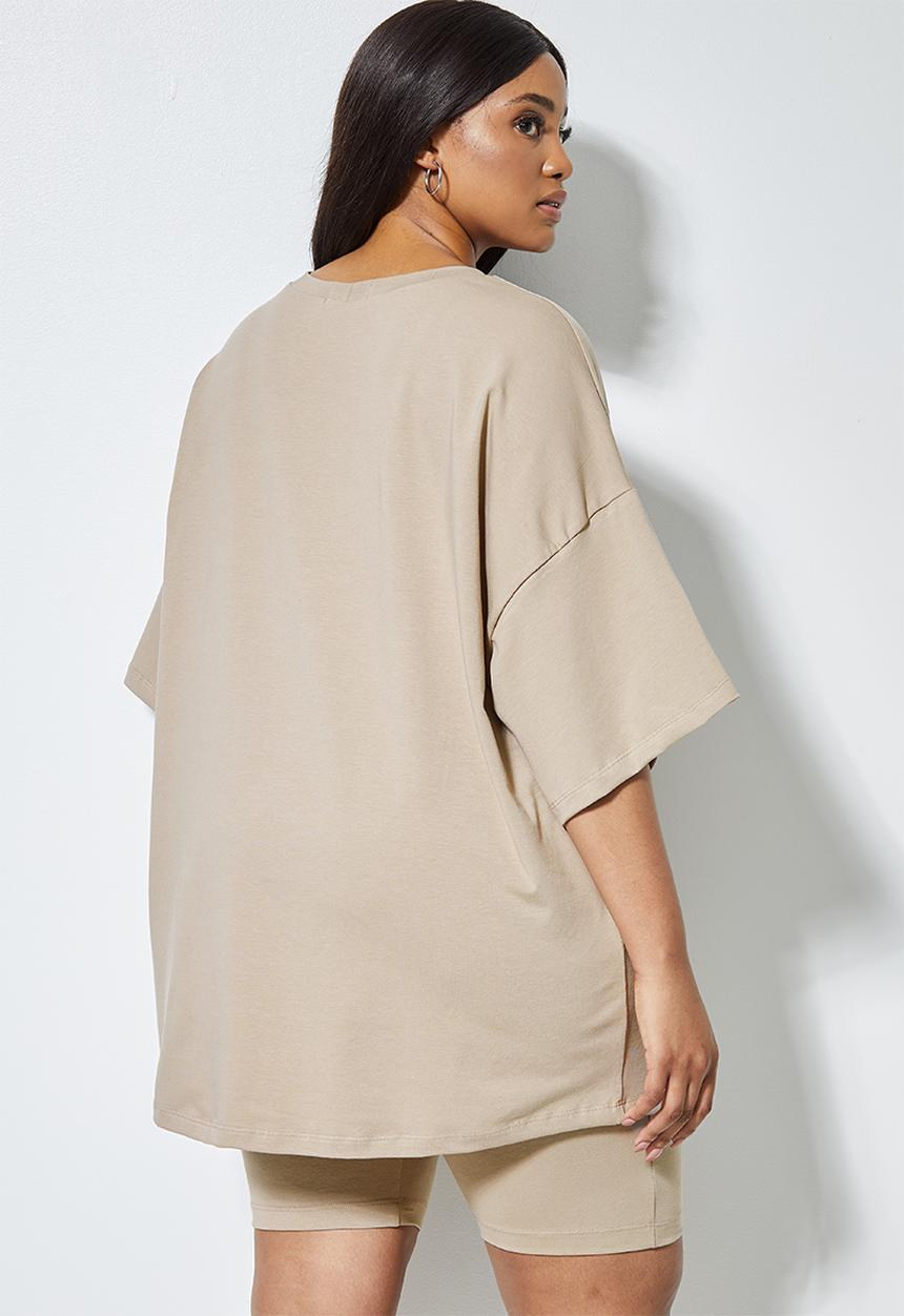 Superbalist - Cotton boxy tee - mocha