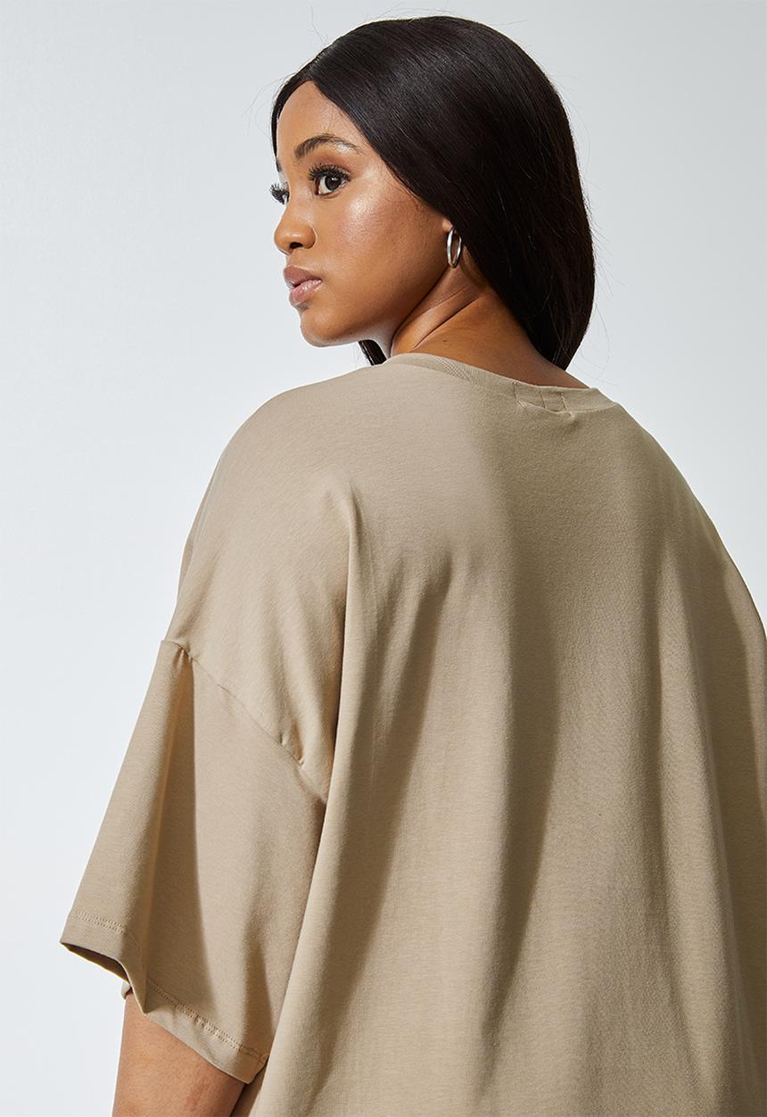Superbalist - Cotton boxy tee - mocha