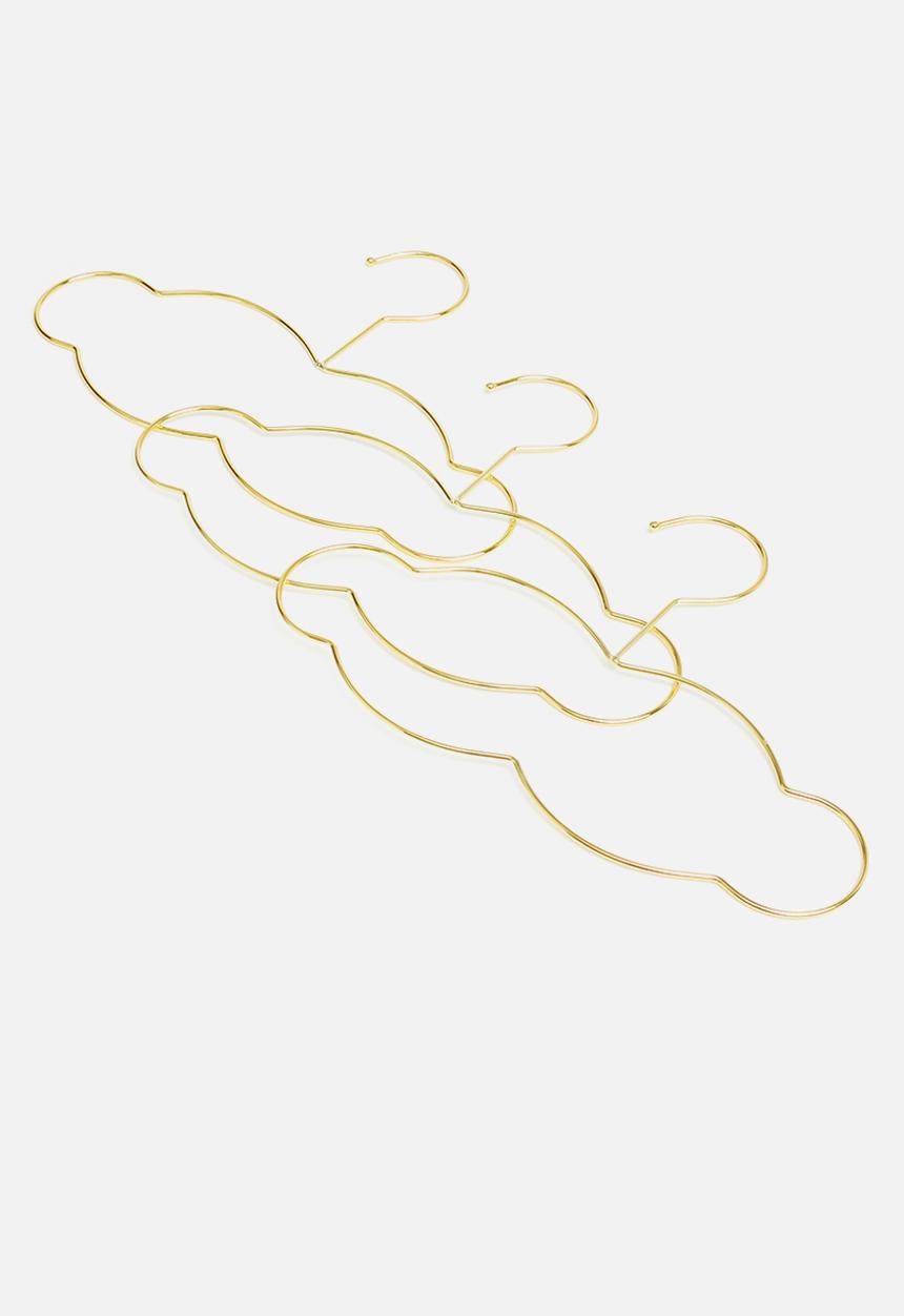 H&S - Cloud clothes hanger set of 3 - gold
