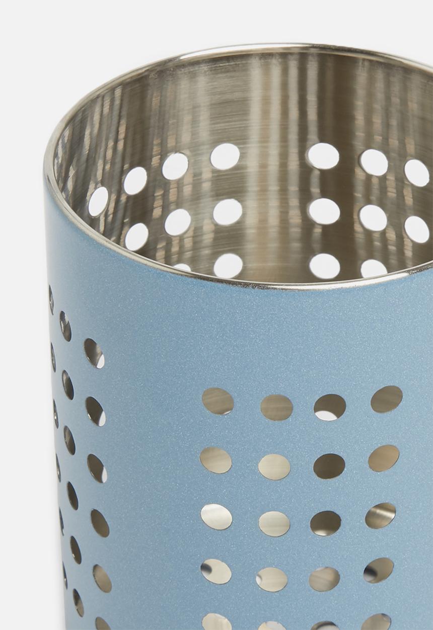 Excellent Houseware - Stainless steel cutlery basket - blue