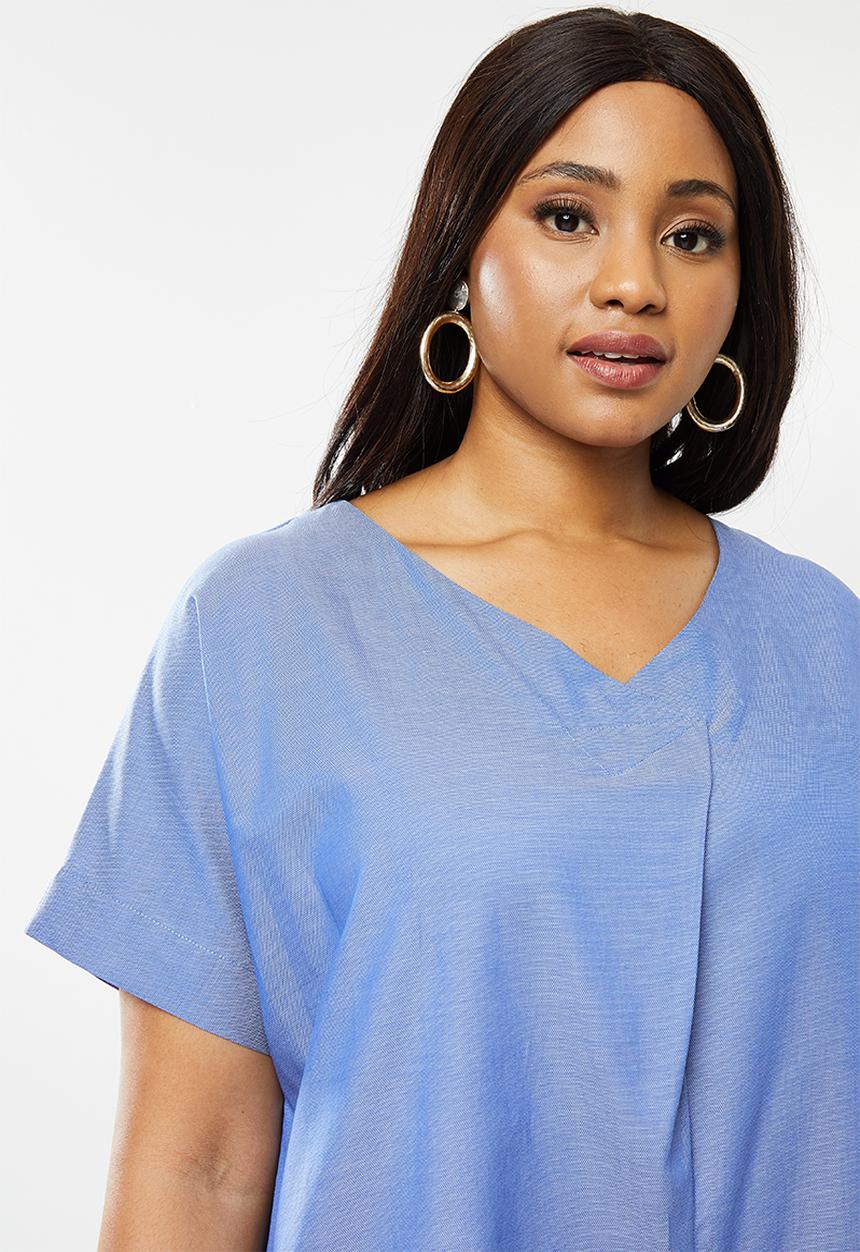 AMANDA LAIRD CHERRY - Plus linda tunic - blue