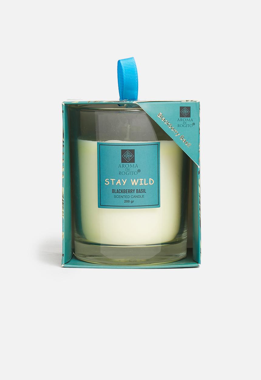 H&S - Blackberry basil candle - teal 