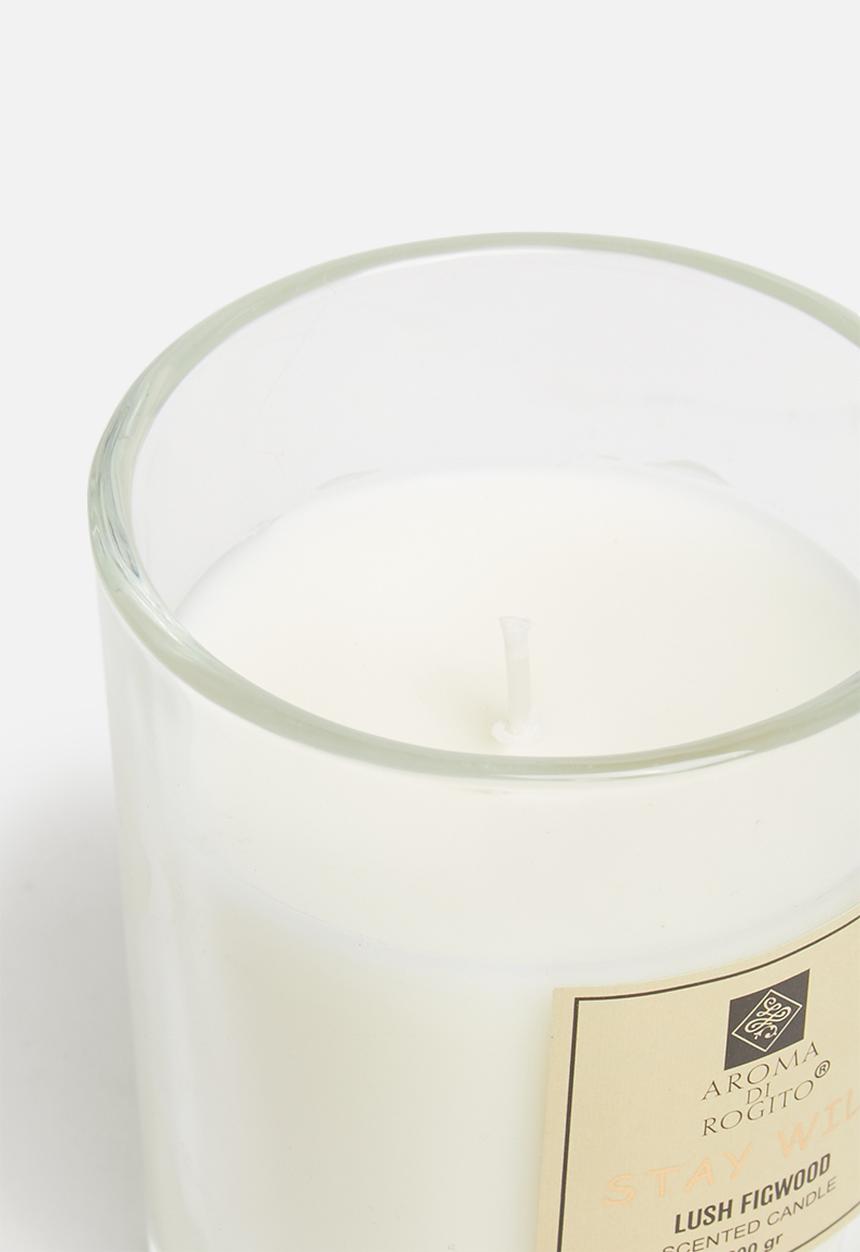 H&S - Lush figwood candle - yellow