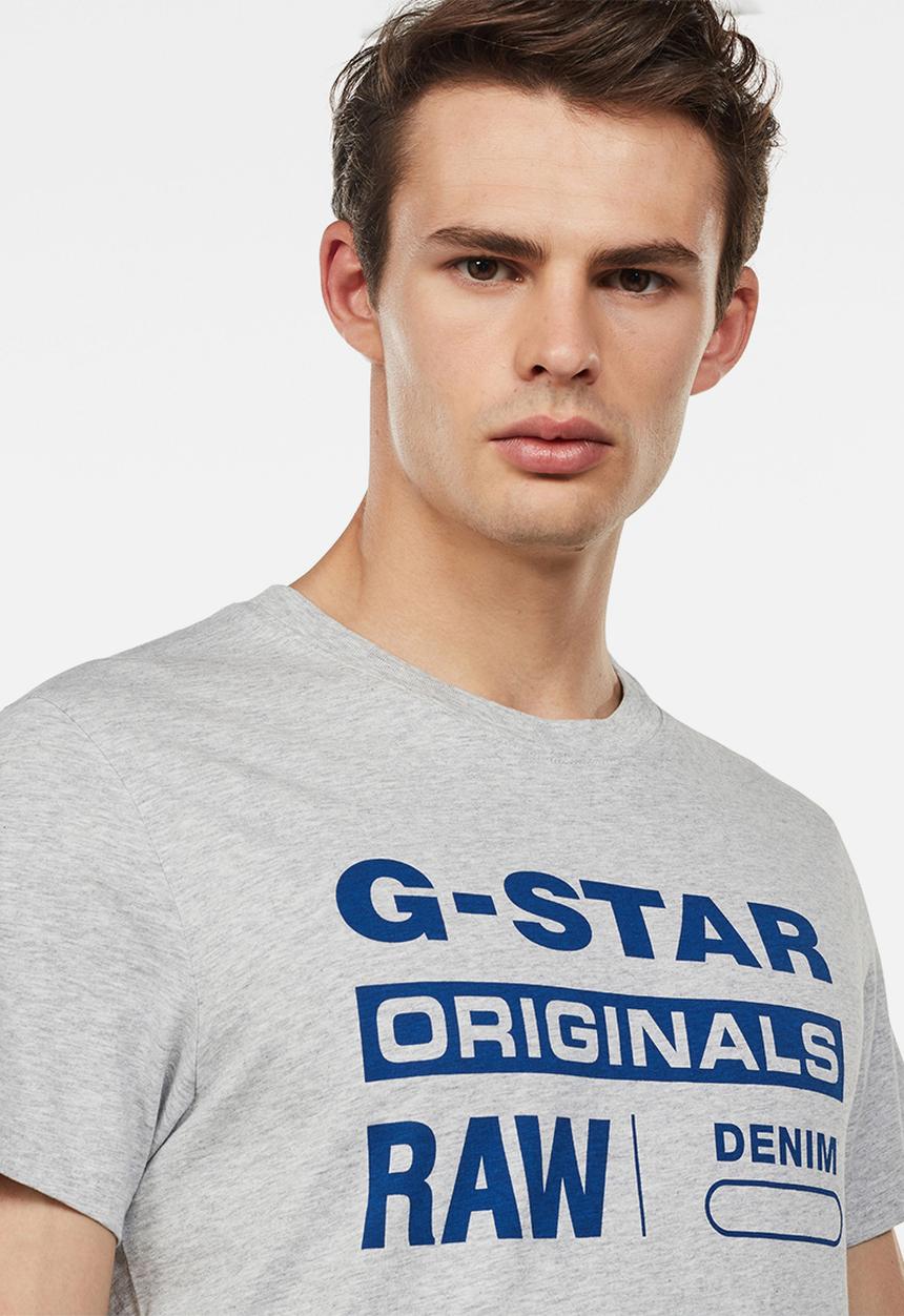 G-STAR - Graphic 8 r short sleeve tee - grey